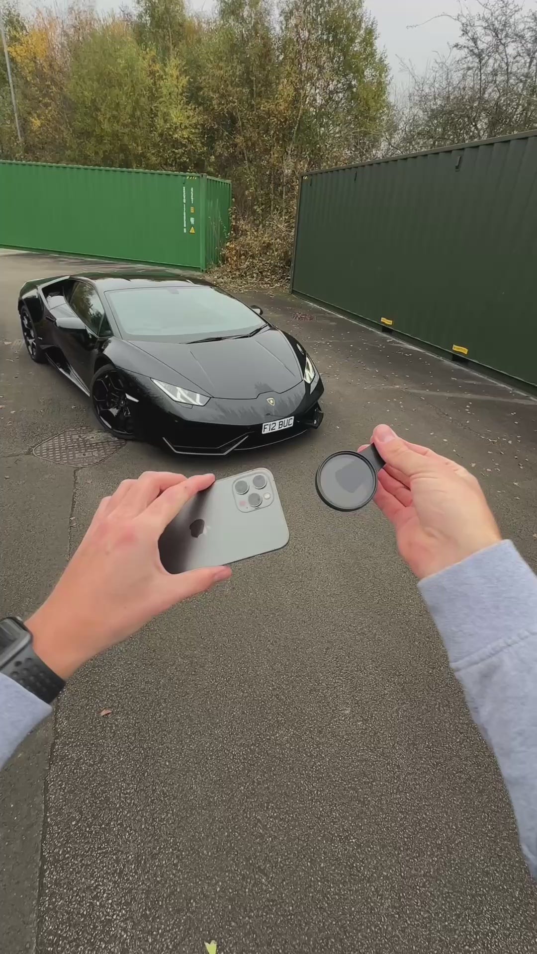 Load video: motorlens polariser being used to shoot a Rolls-Royce spectre